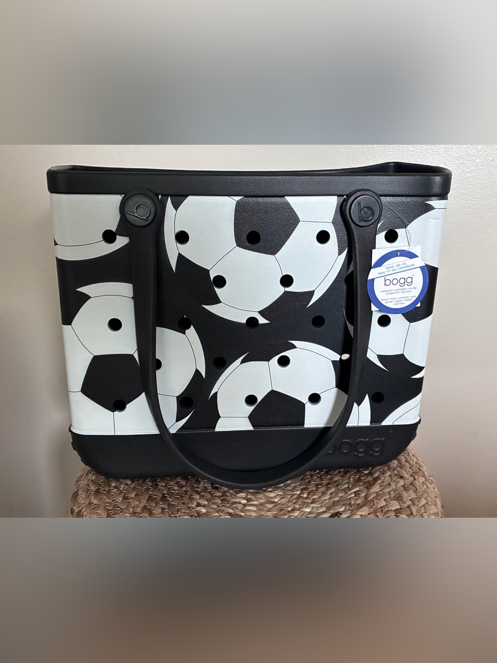 NWT! Bogg Baby Bag “Let’s Kick It” Soccer Pattern - Medium Size - Picture 7 of 10